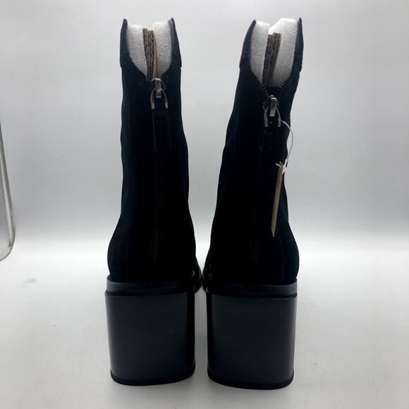 Vince Camuto Womens Kortimy Heeled Ankle Boot US 12 Black Suede NIB - Picture 7 of 9